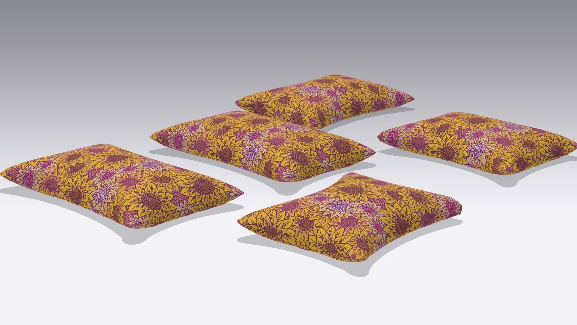 Pillow Low-poly 3D model_5