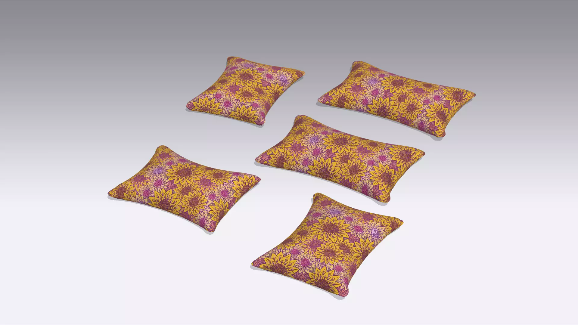 Pillow Low-poly 3D model_0