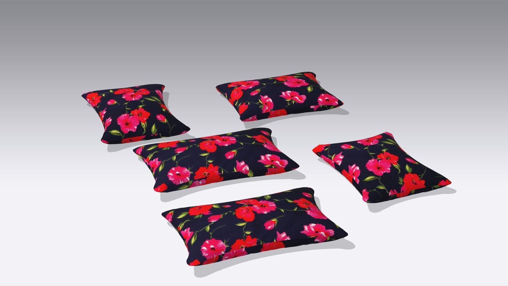 Pillow Low-poly 3D model_1