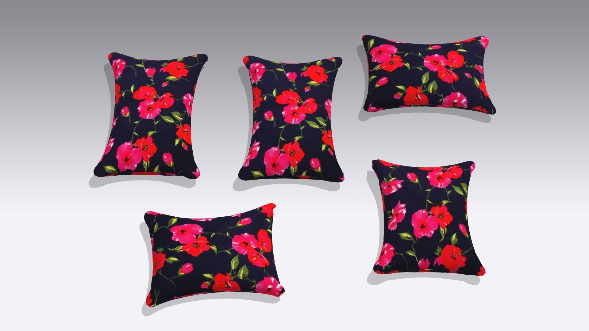 Pillow Low-poly 3D model_4