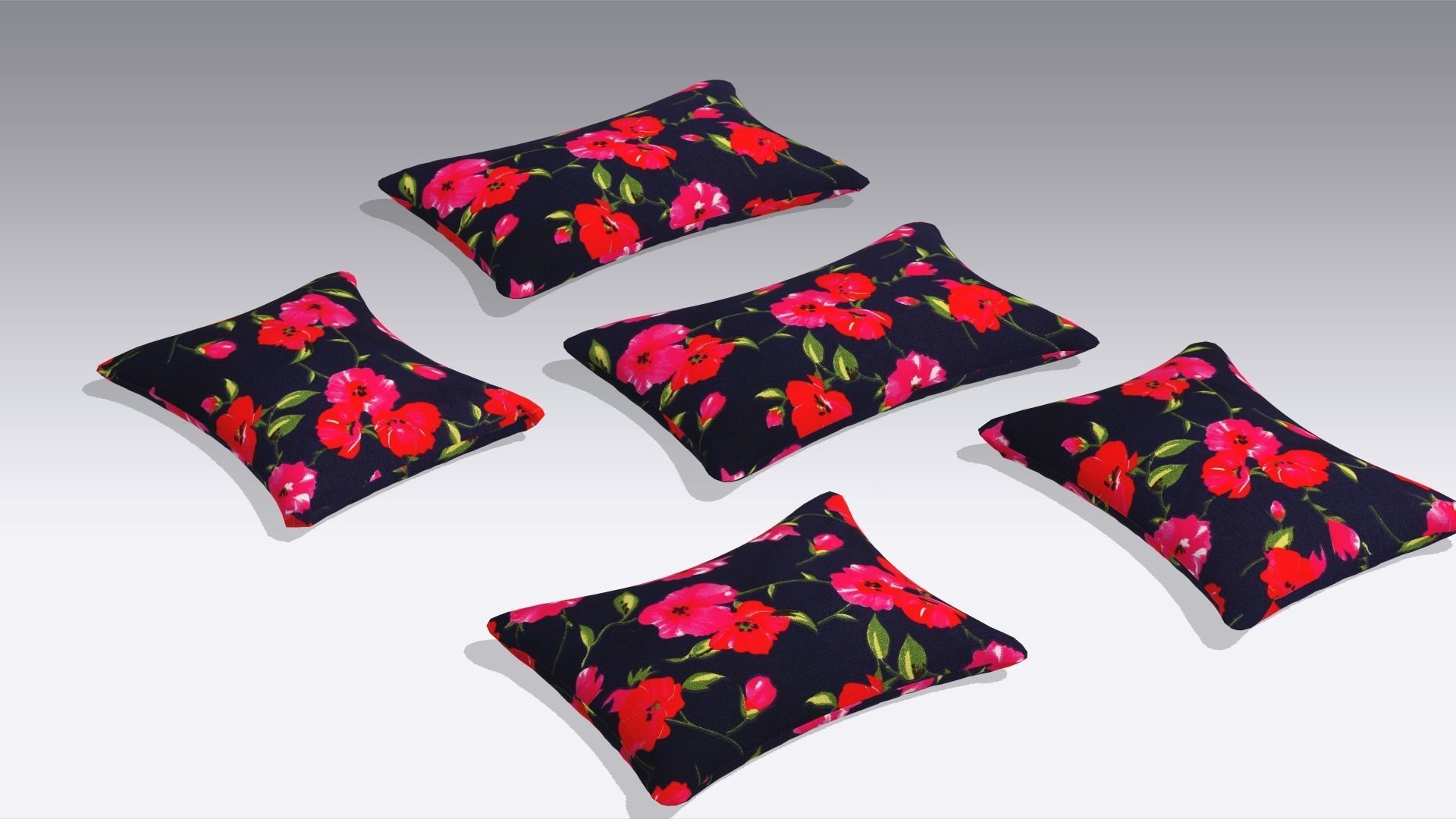 Pillow Low-poly 3D model_3