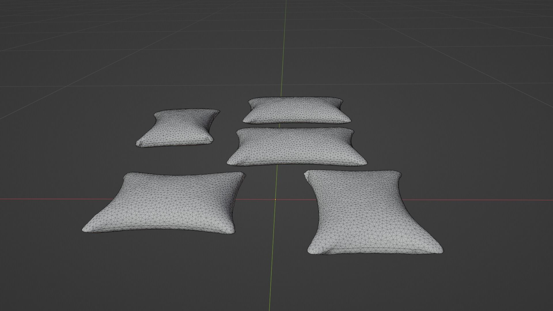Pillow Low-poly 3D model_8