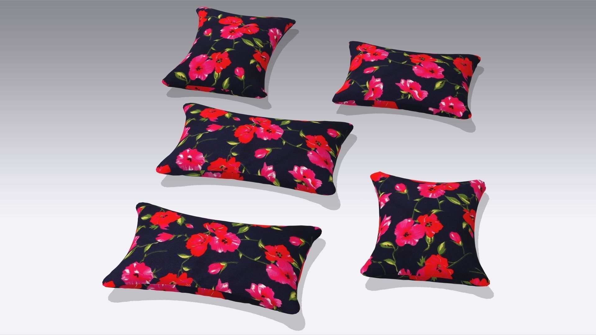 Pillow Low-poly 3D model_6