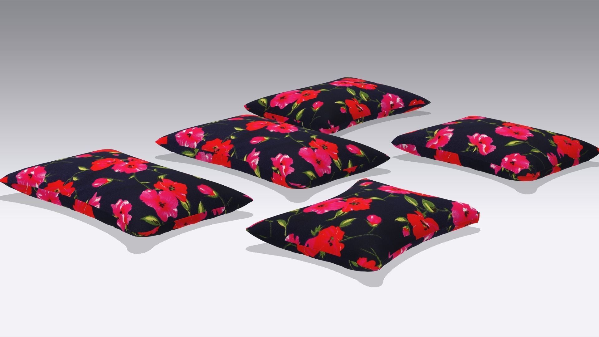 Pillow Low-poly 3D model_5