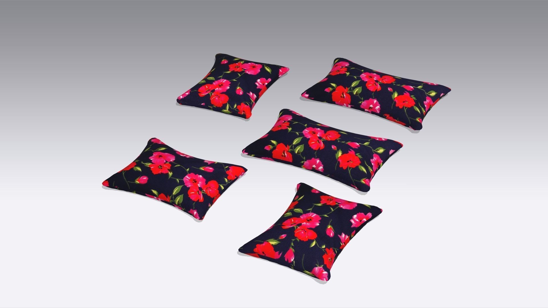 Pillow Low-poly 3D model_2