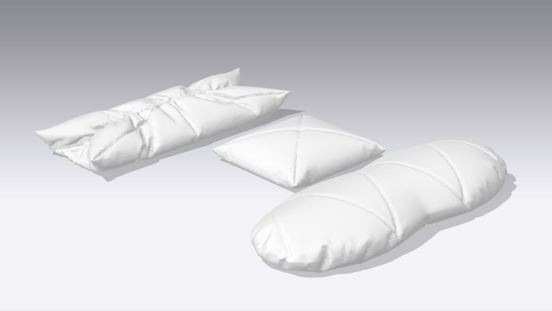 Pillow Low-poly 3D model_1