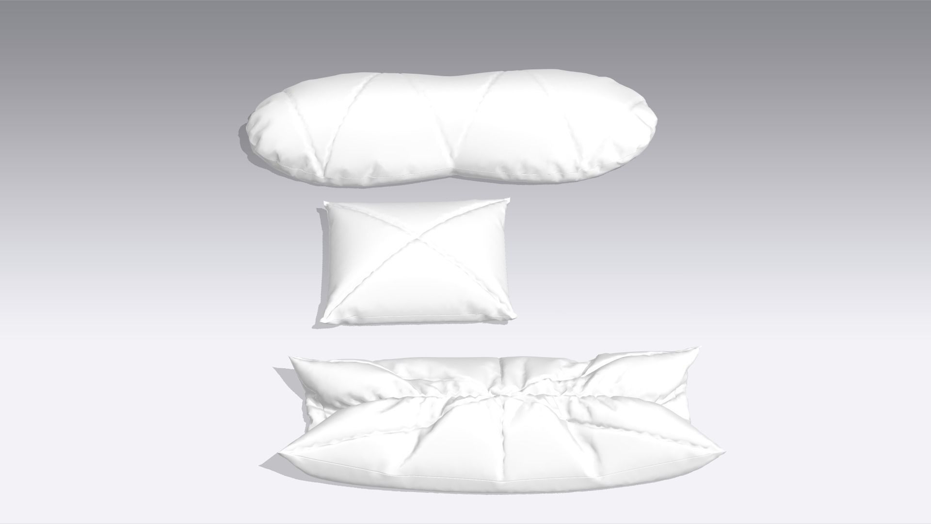 Pillow Low-poly 3D model_4