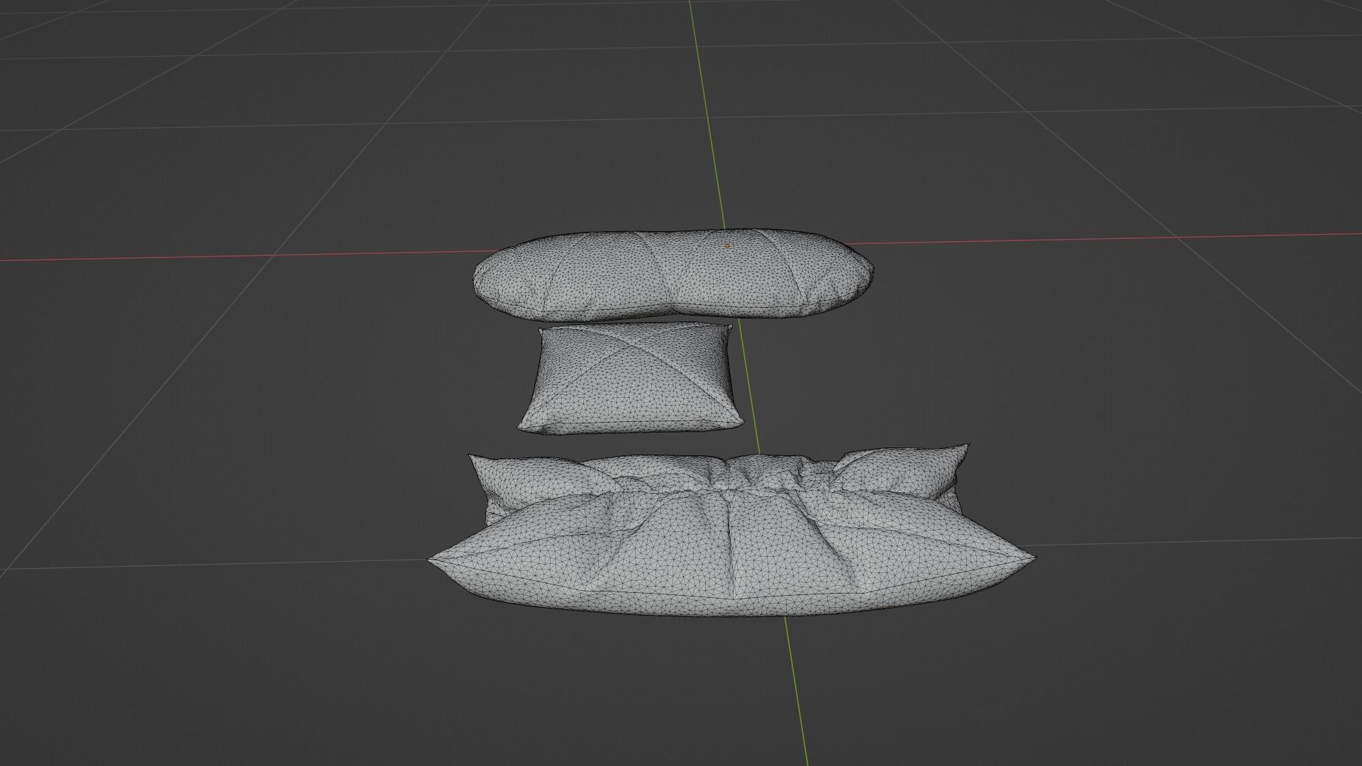 Pillow Low-poly 3D model_8