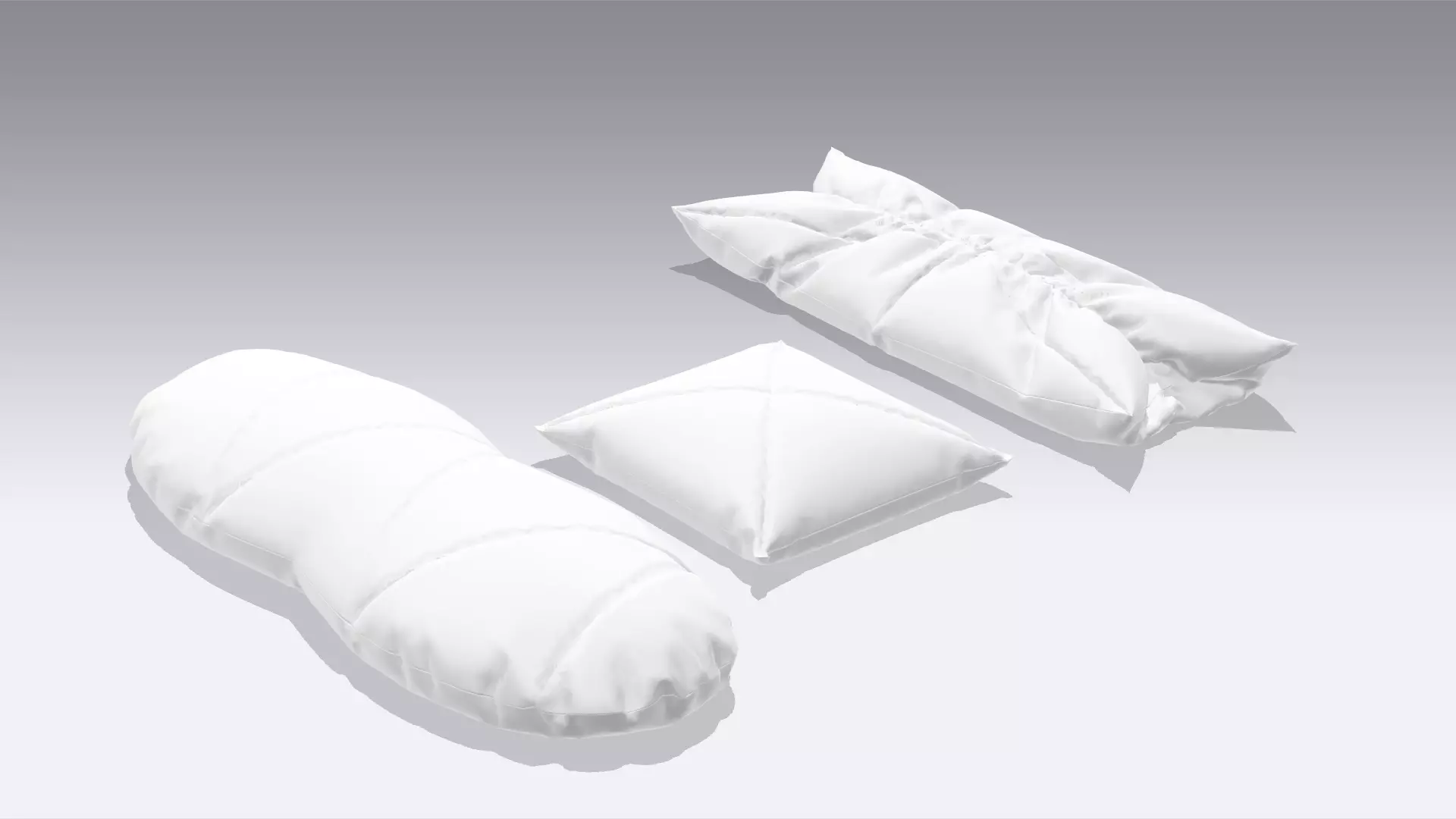 Pillow Low-poly 3D model_0