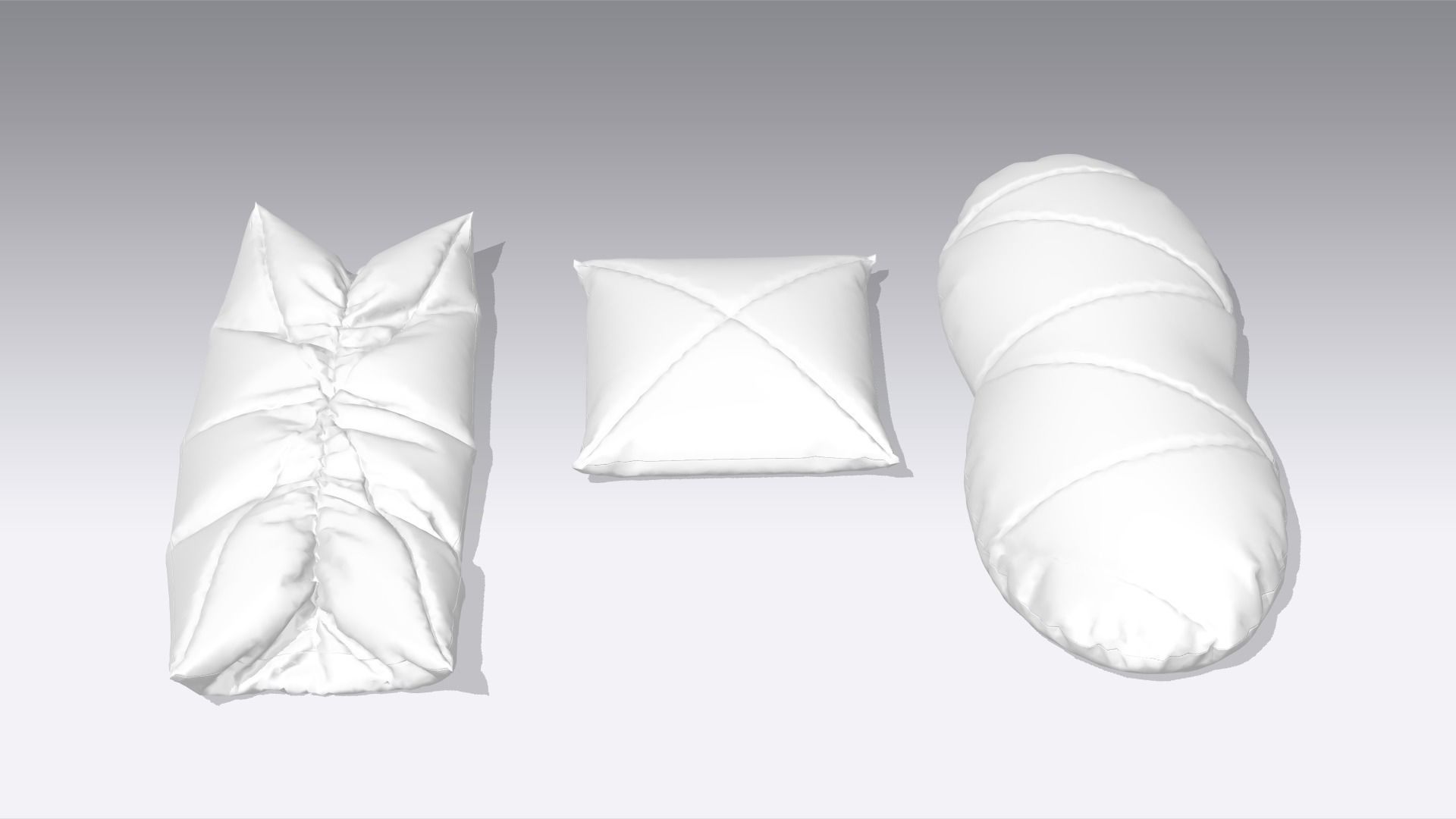 Pillow Low-poly 3D model_2