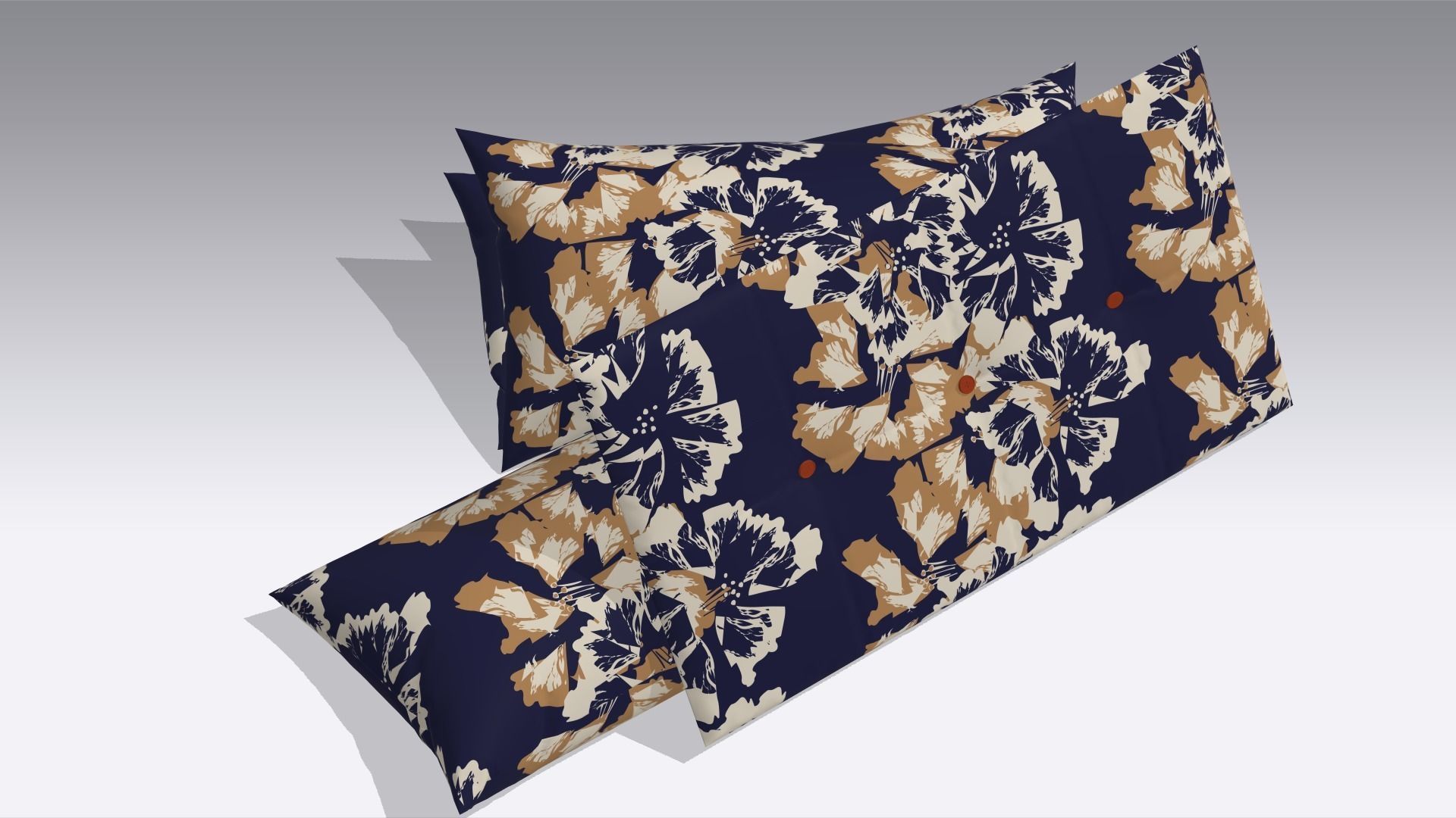 Cushion Pillow Low-poly 3D model_2