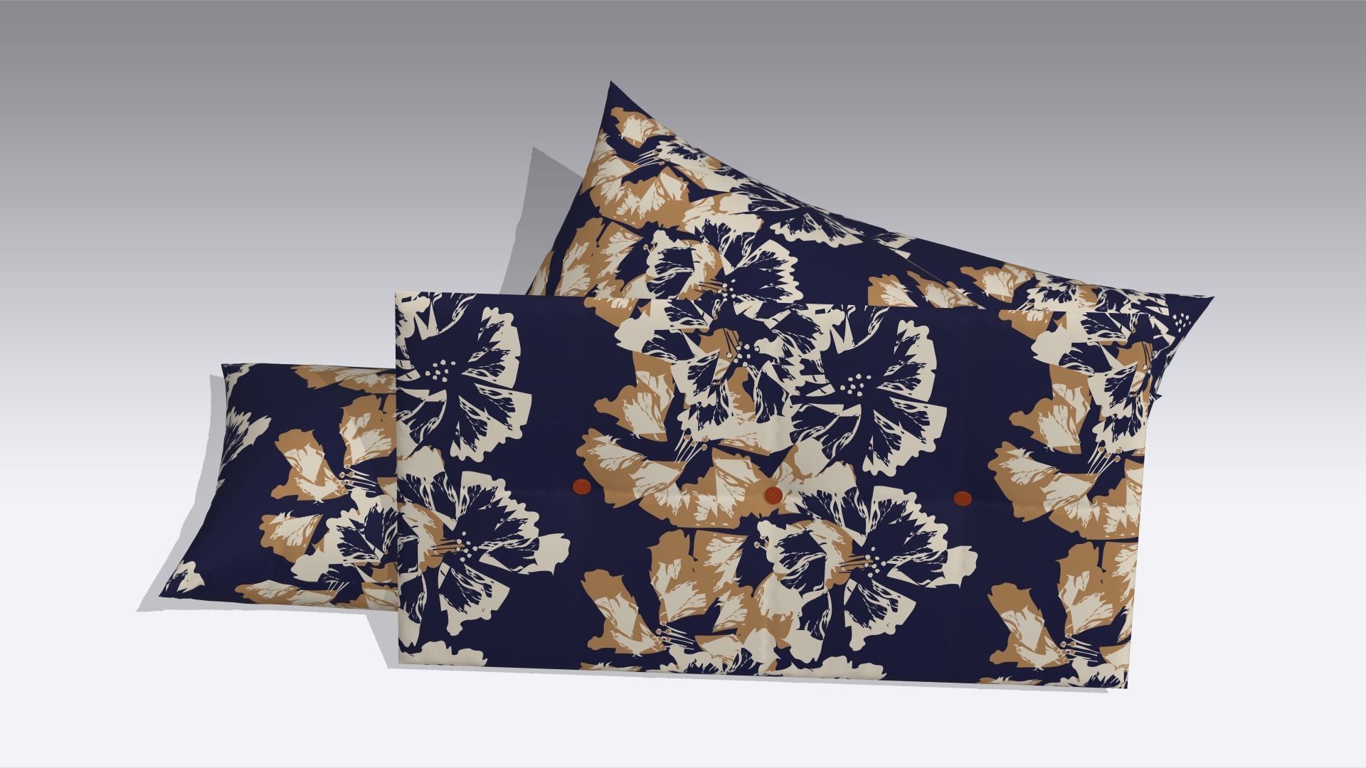 Cushion Pillow Low-poly 3D model_1