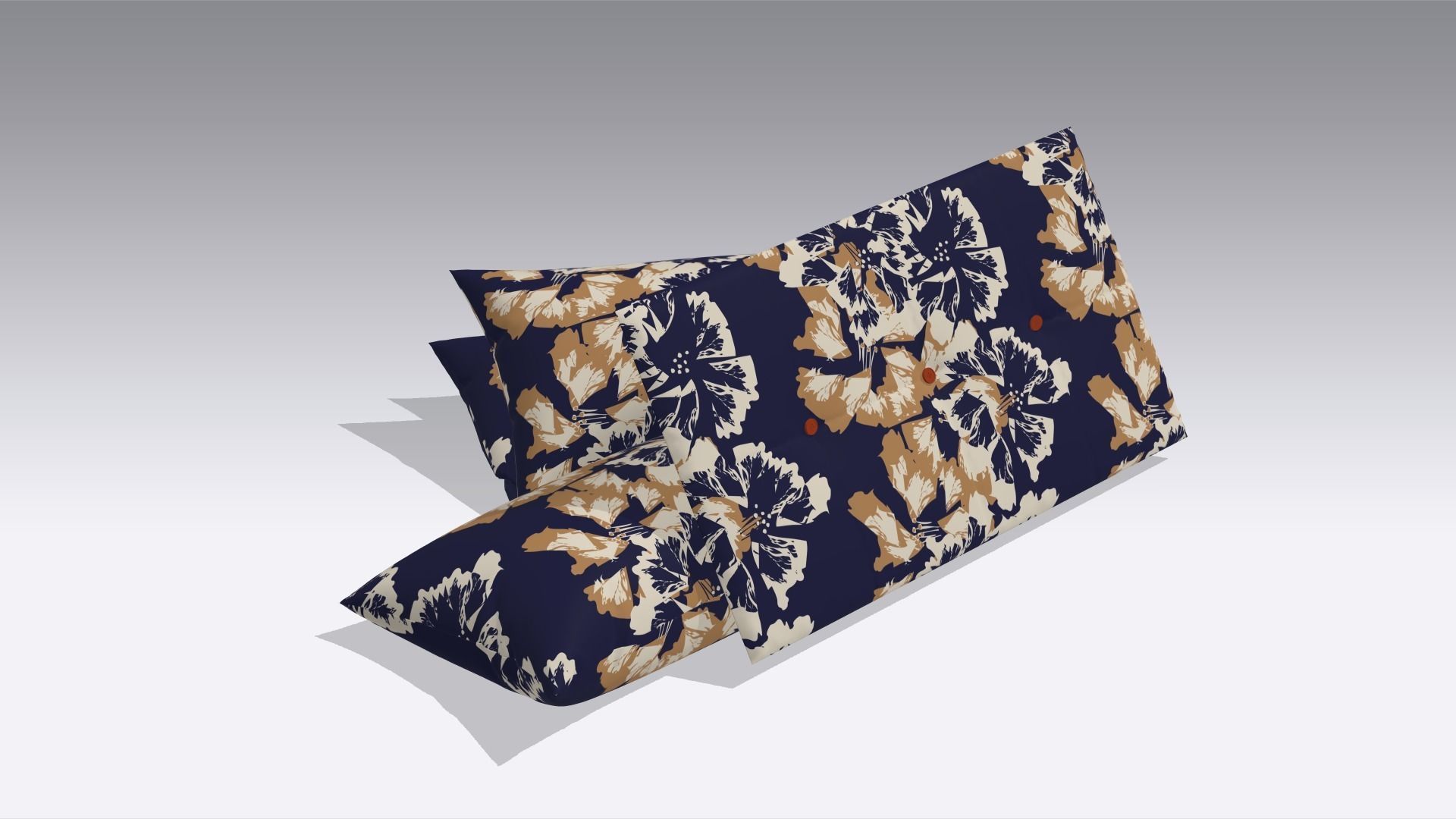 Cushion Pillow Low-poly 3D model_6