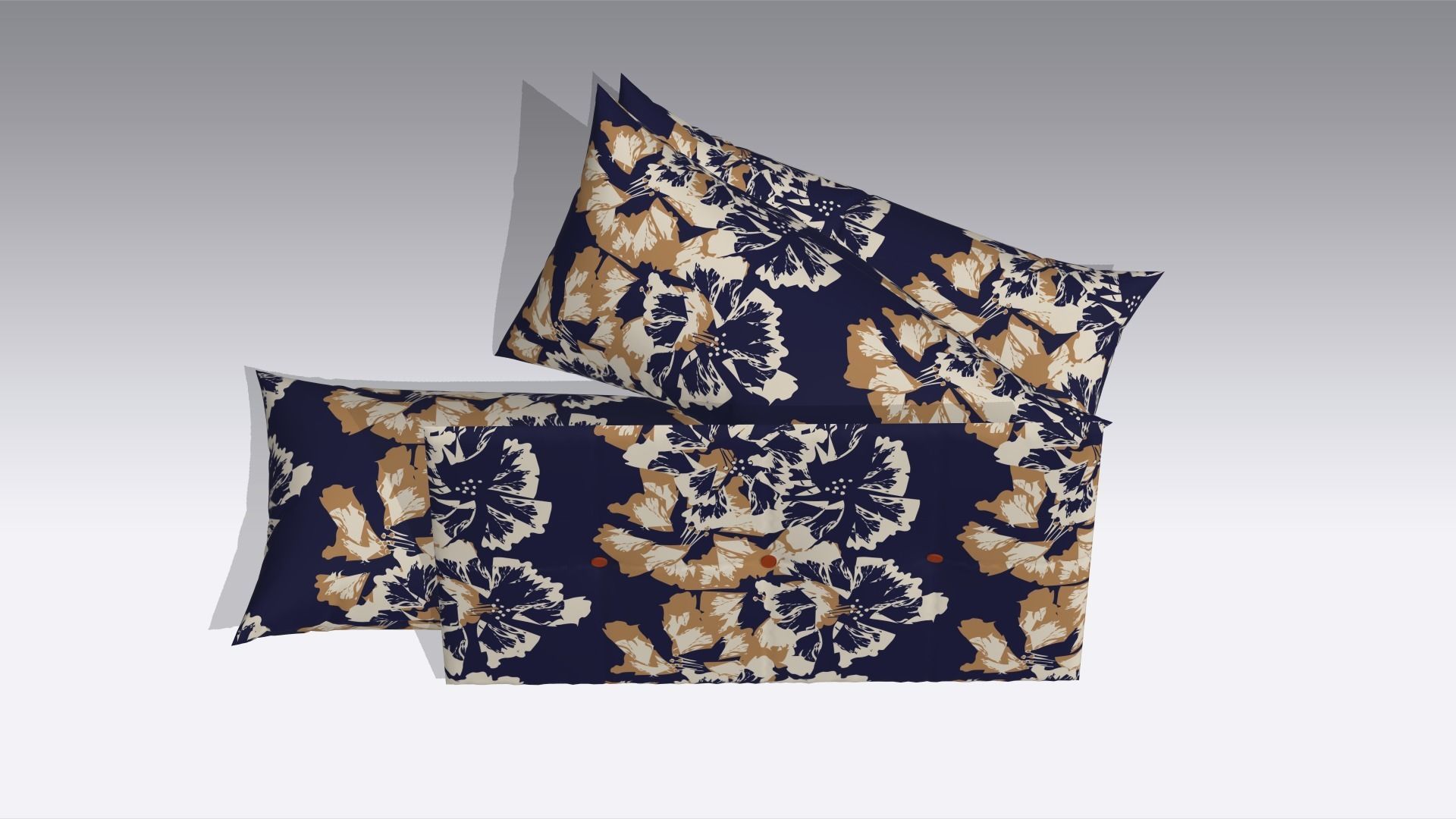 Cushion Pillow Low-poly 3D model_4