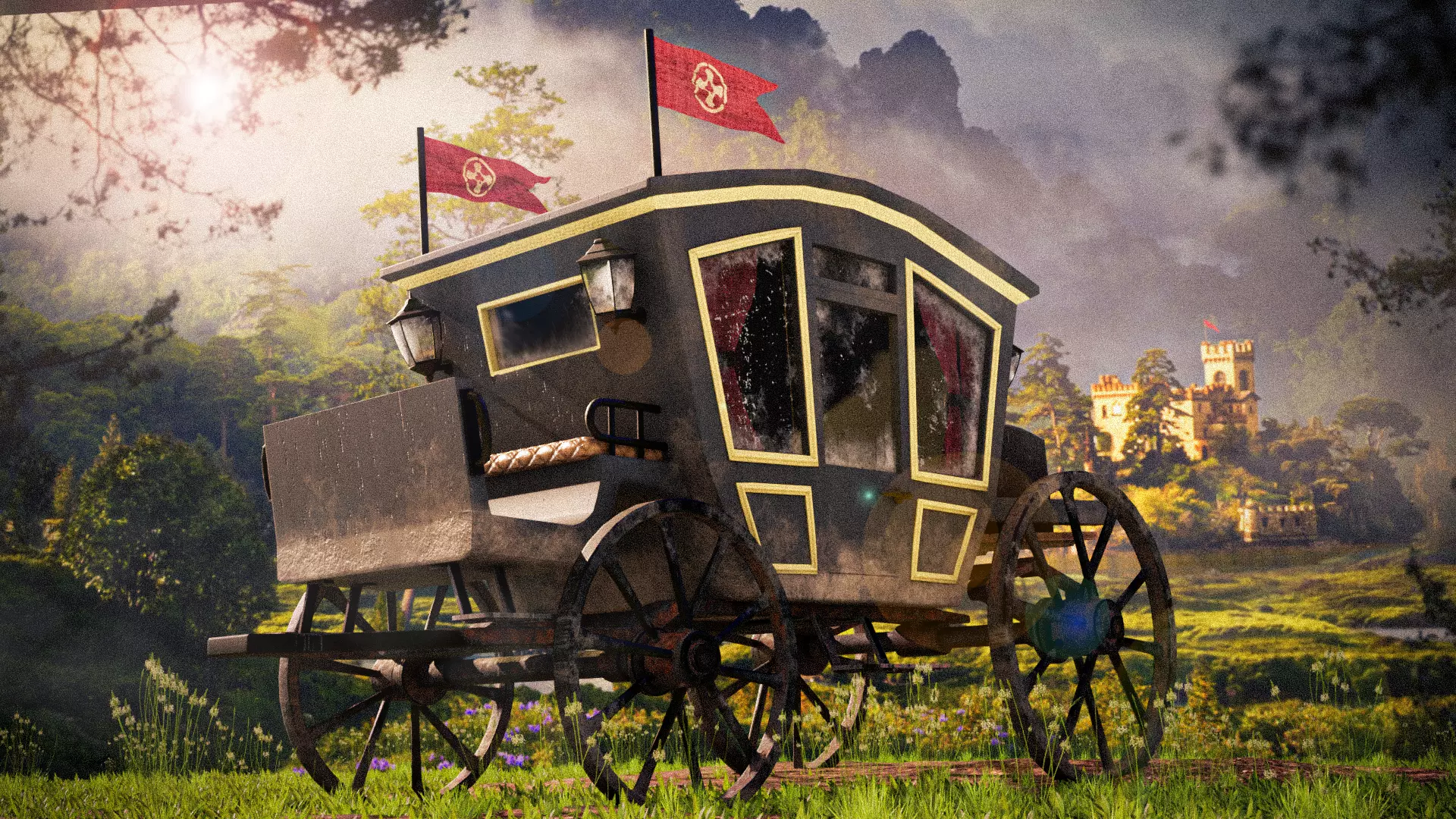 Horse Carriage 3D model