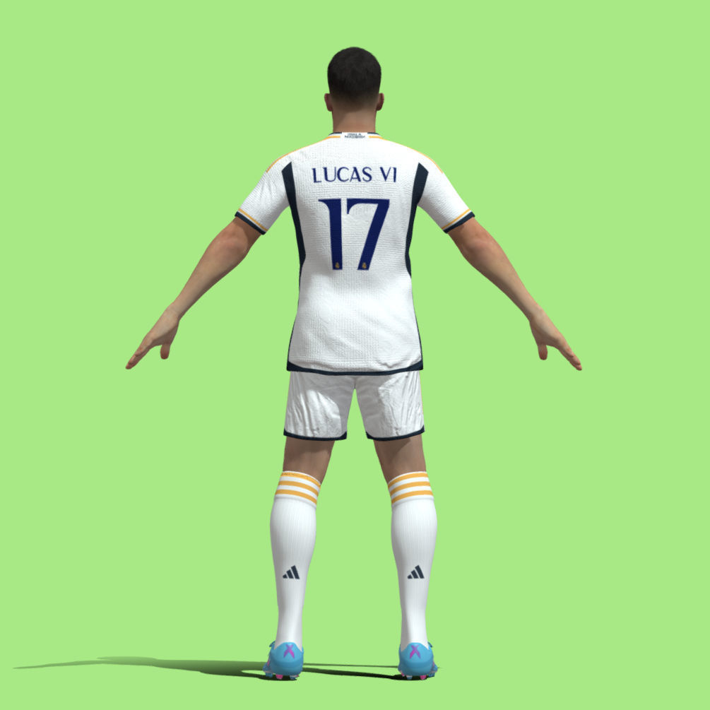 T-Pose Lucas Vazquez Real Madrid 23-24 3D model_2