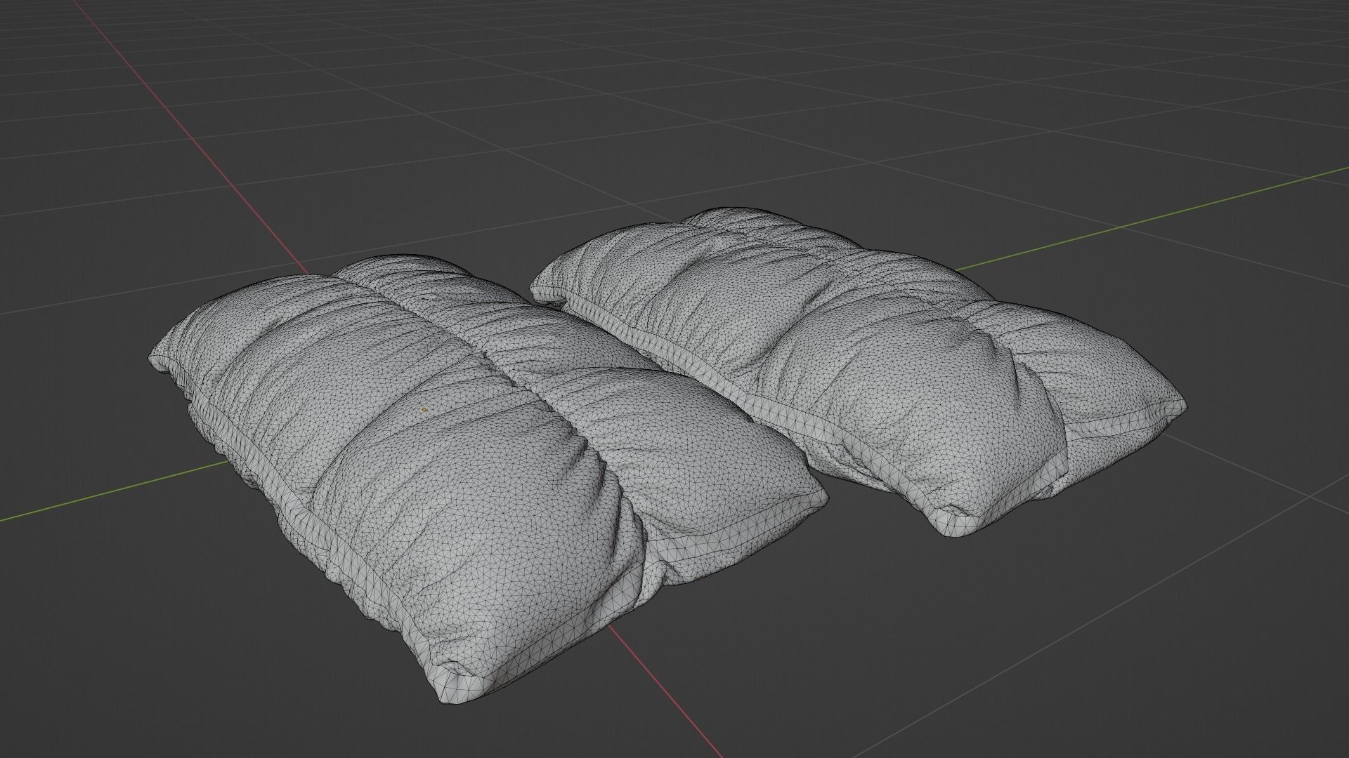 Pillow Low-poly 3D model_7