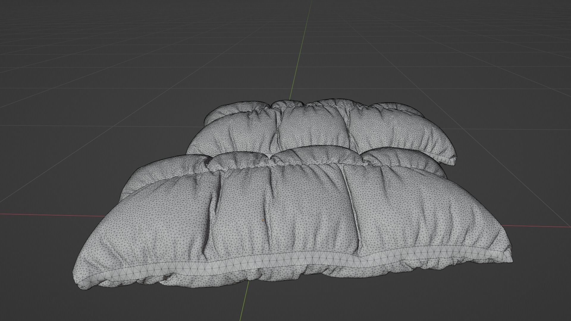 Pillow Low-poly 3D model_8