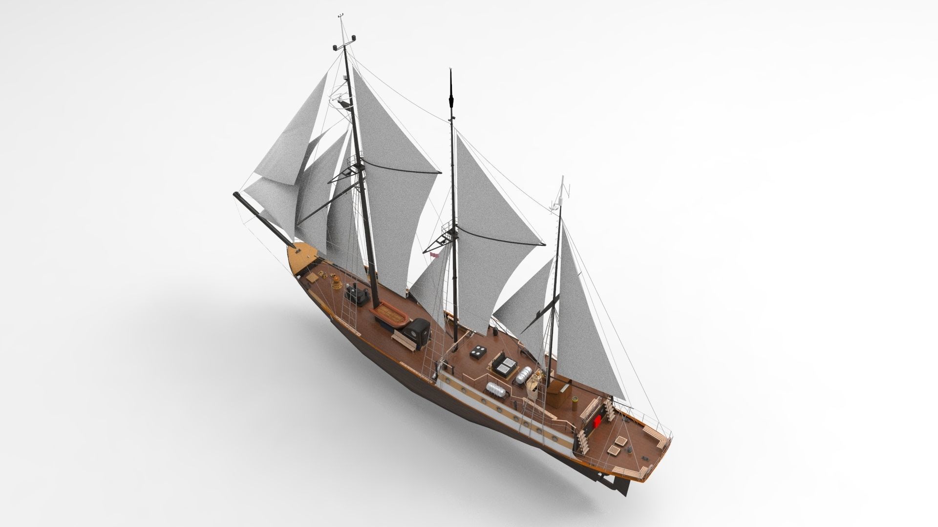 Sailing Ship Type B 3D model_4