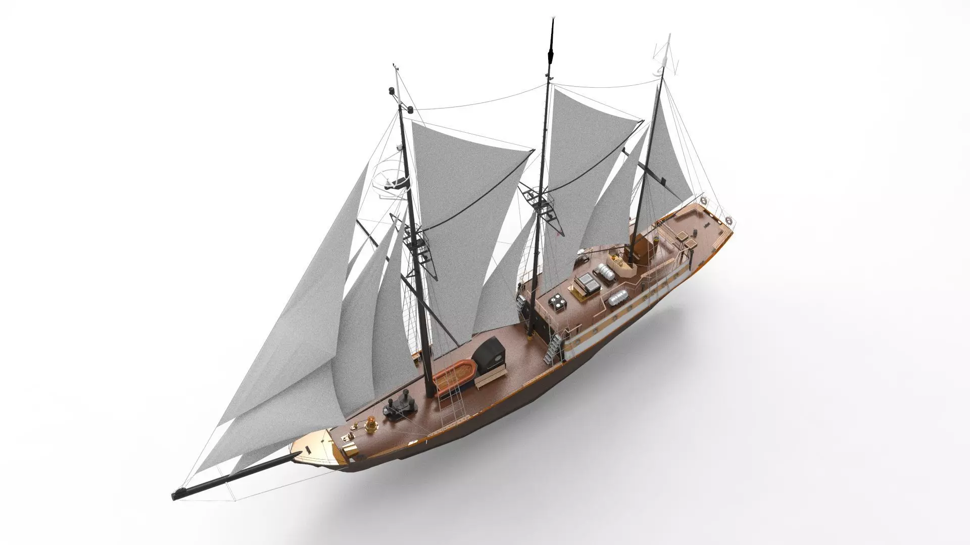 Sailing Ship Type B 3D model_0