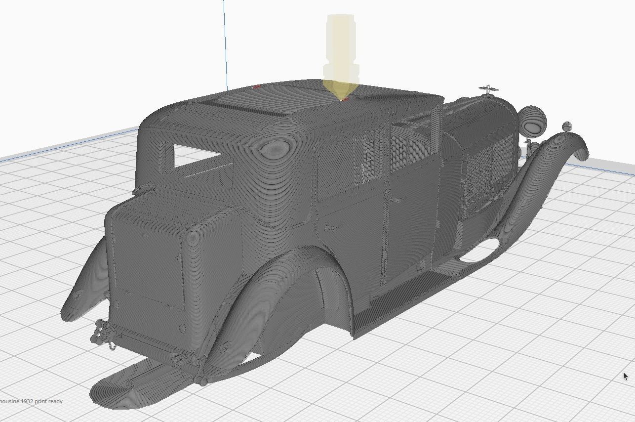 Bentley 8 Liter Limousine 1932 Printable Body - ANY Scale 3D print model_9