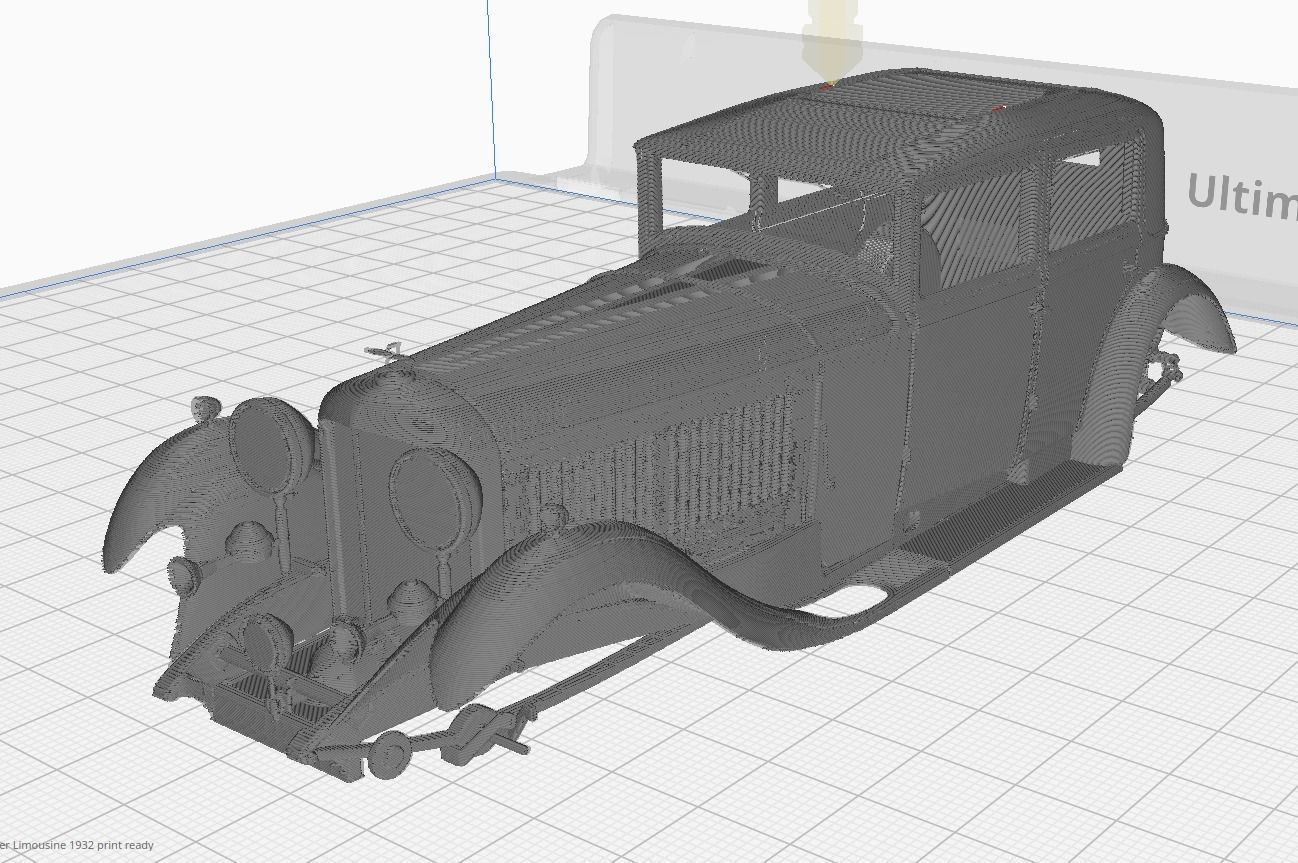 Bentley 8 Liter Limousine 1932 Printable Body - ANY Scale 3D print model_8