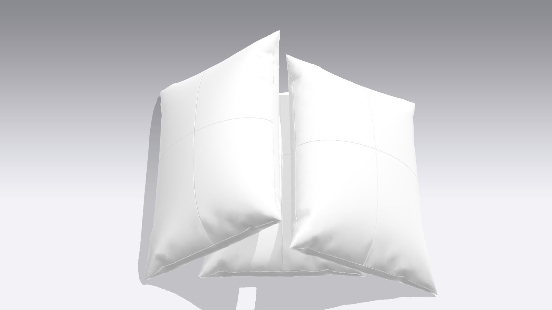 Pillow Low-poly 3D model_2