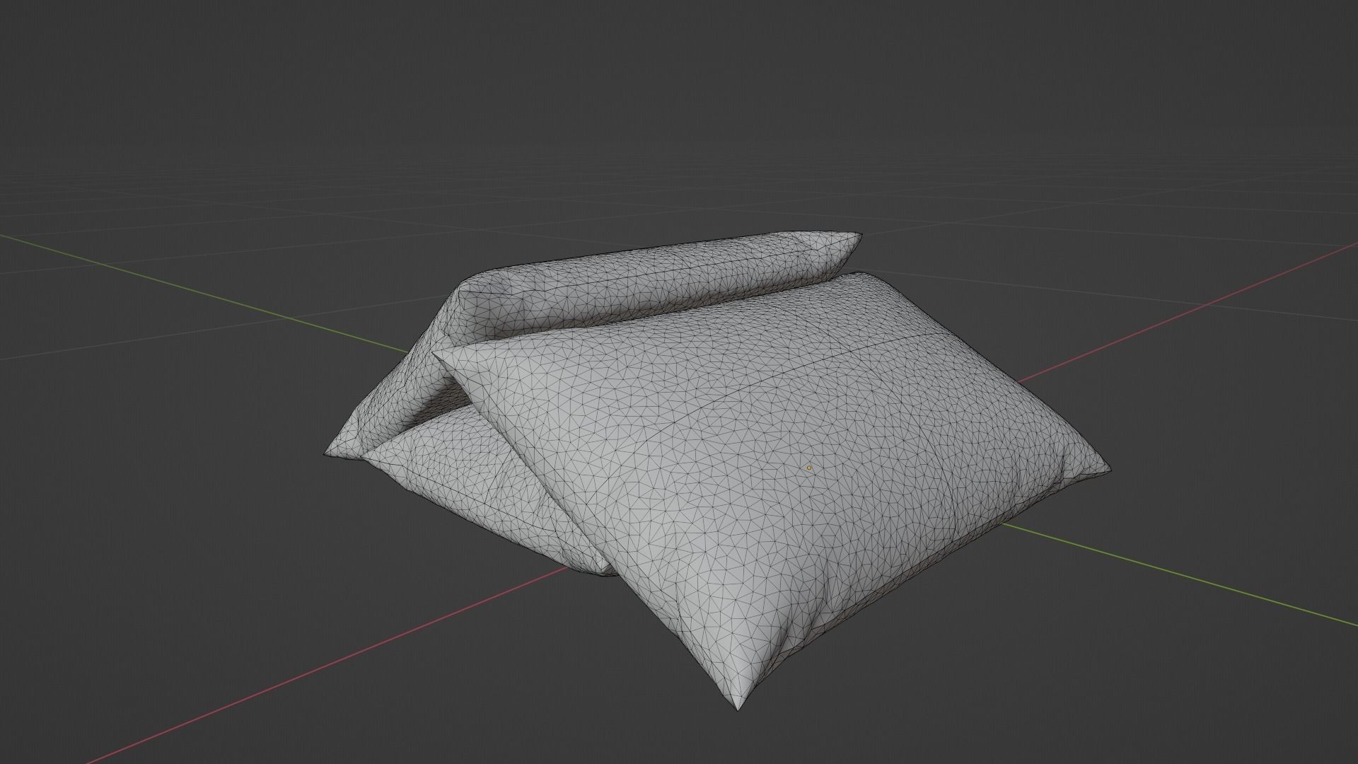 Pillow Low-poly 3D model_7