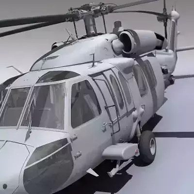 UH 60 Blackhawk Navy Helicopter 3D model
