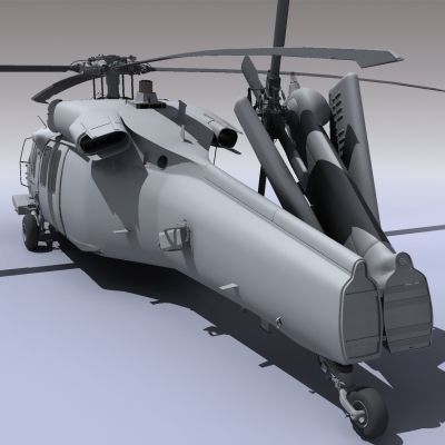 UH 60 Blackhawk Navy Helicopter 3D model_1