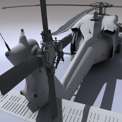 UH 60 Blackhawk Navy Helicopter 3D model_4