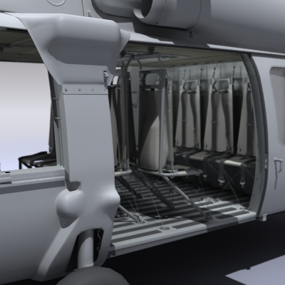 UH 60 Blackhawk Navy Helicopter 3D model_7