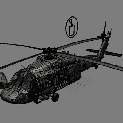 UH 60 Blackhawk Navy Helicopter 3D model_14