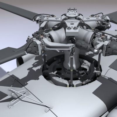 UH 60 Blackhawk Navy Helicopter 3D model_3