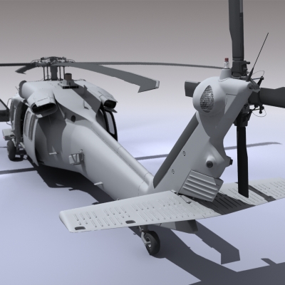 UH 60 Blackhawk Navy Helicopter 3D model_9