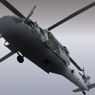 UH 60 Blackhawk Navy Helicopter 3D model_8
