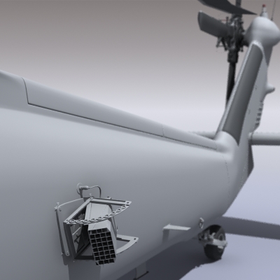 UH 60 Blackhawk Navy Helicopter 3D model_12