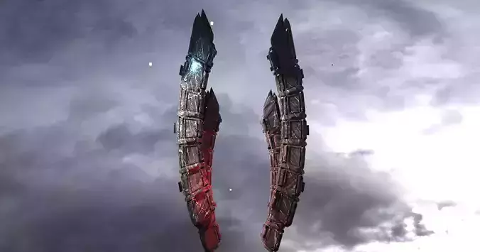 Dark void drake arch Low-poly 3D model