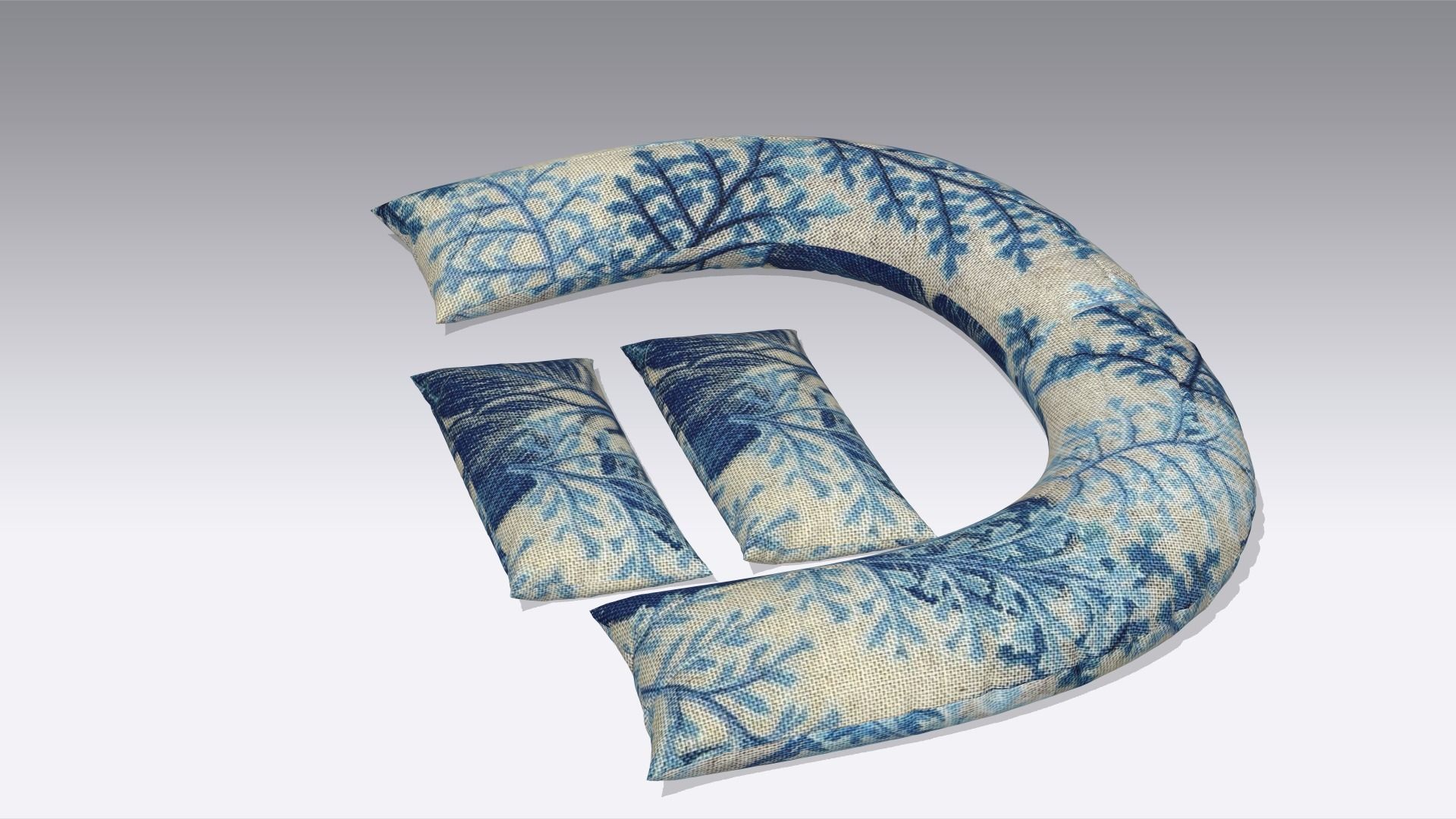 Pillow Low-poly 3D model_5