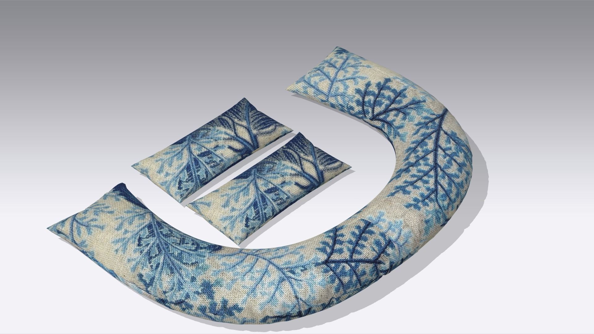 Pillow Low-poly 3D model_4