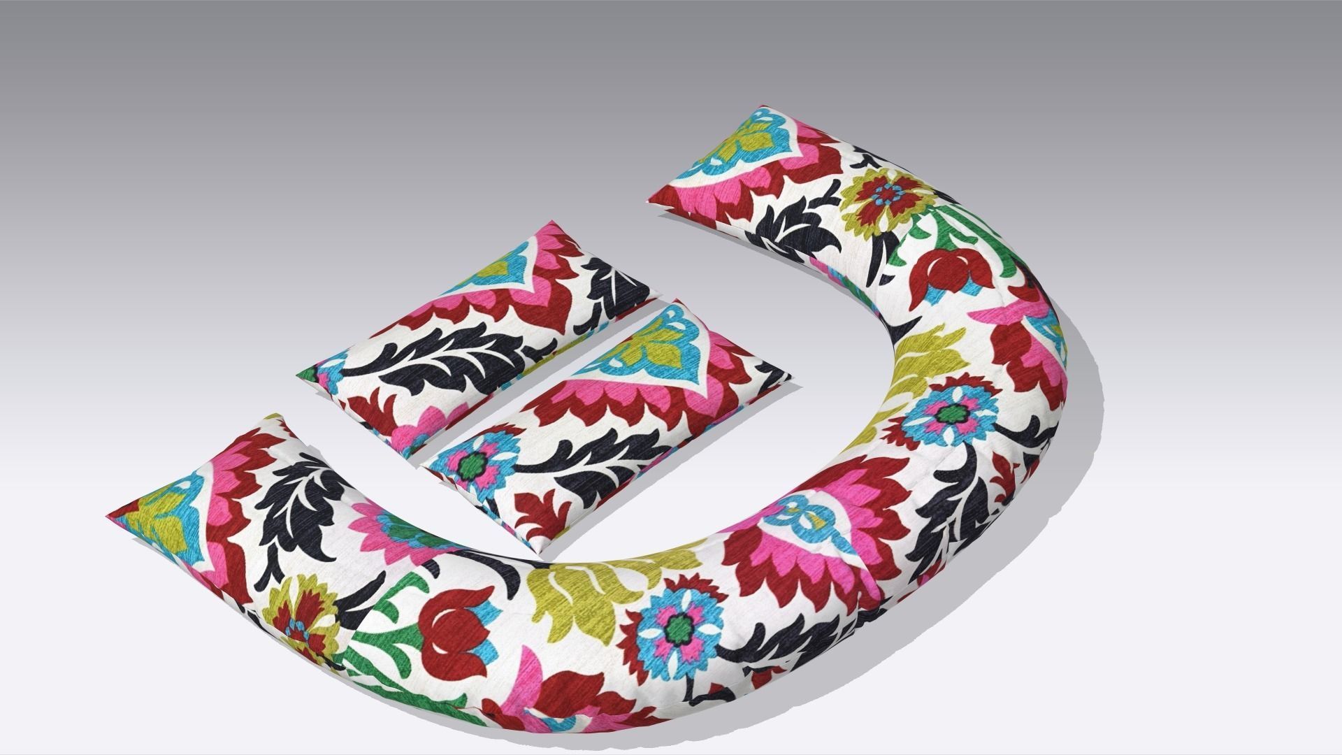 Pillow Low-poly 3D model_3