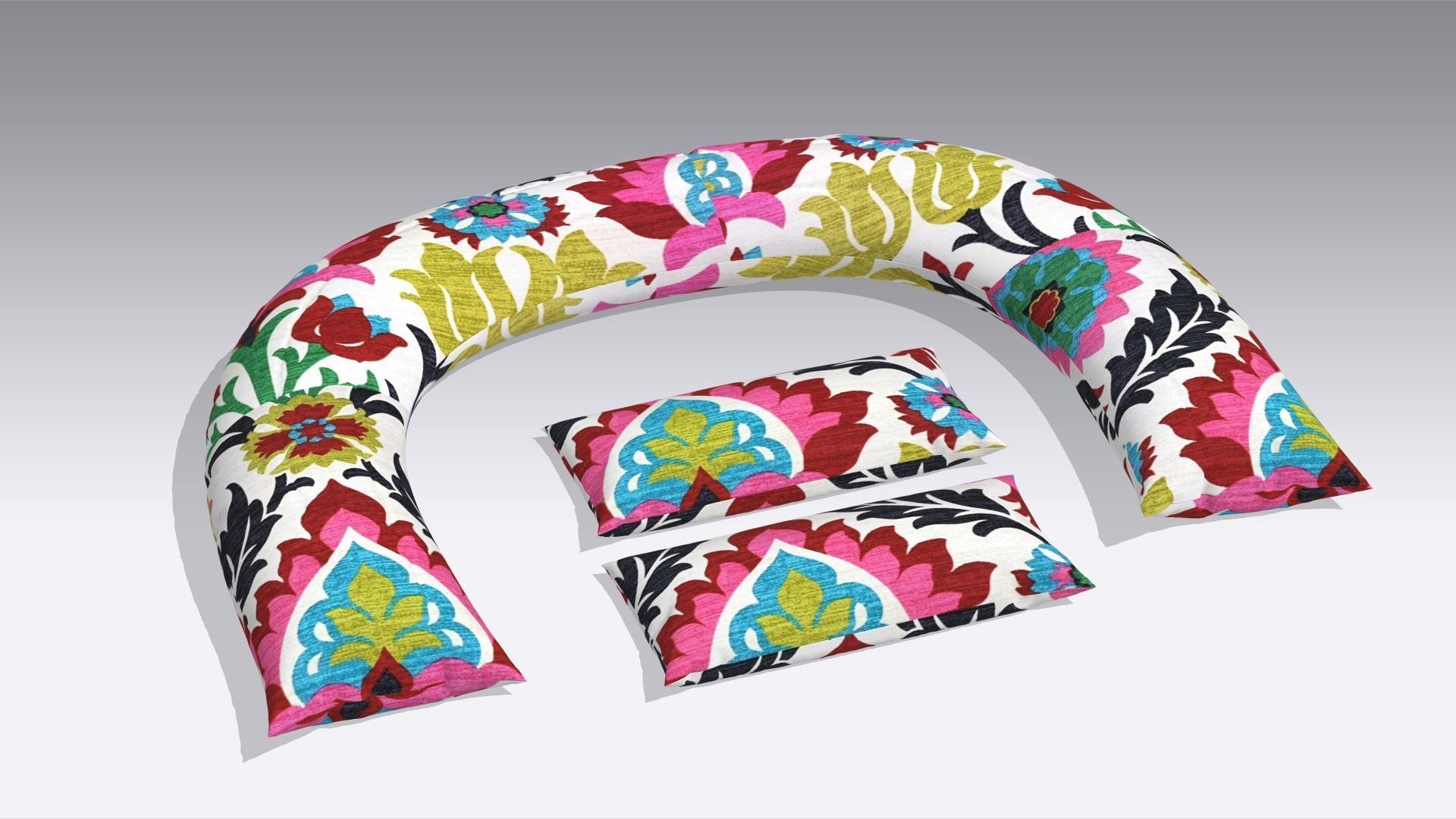 Pillow Low-poly 3D model_6