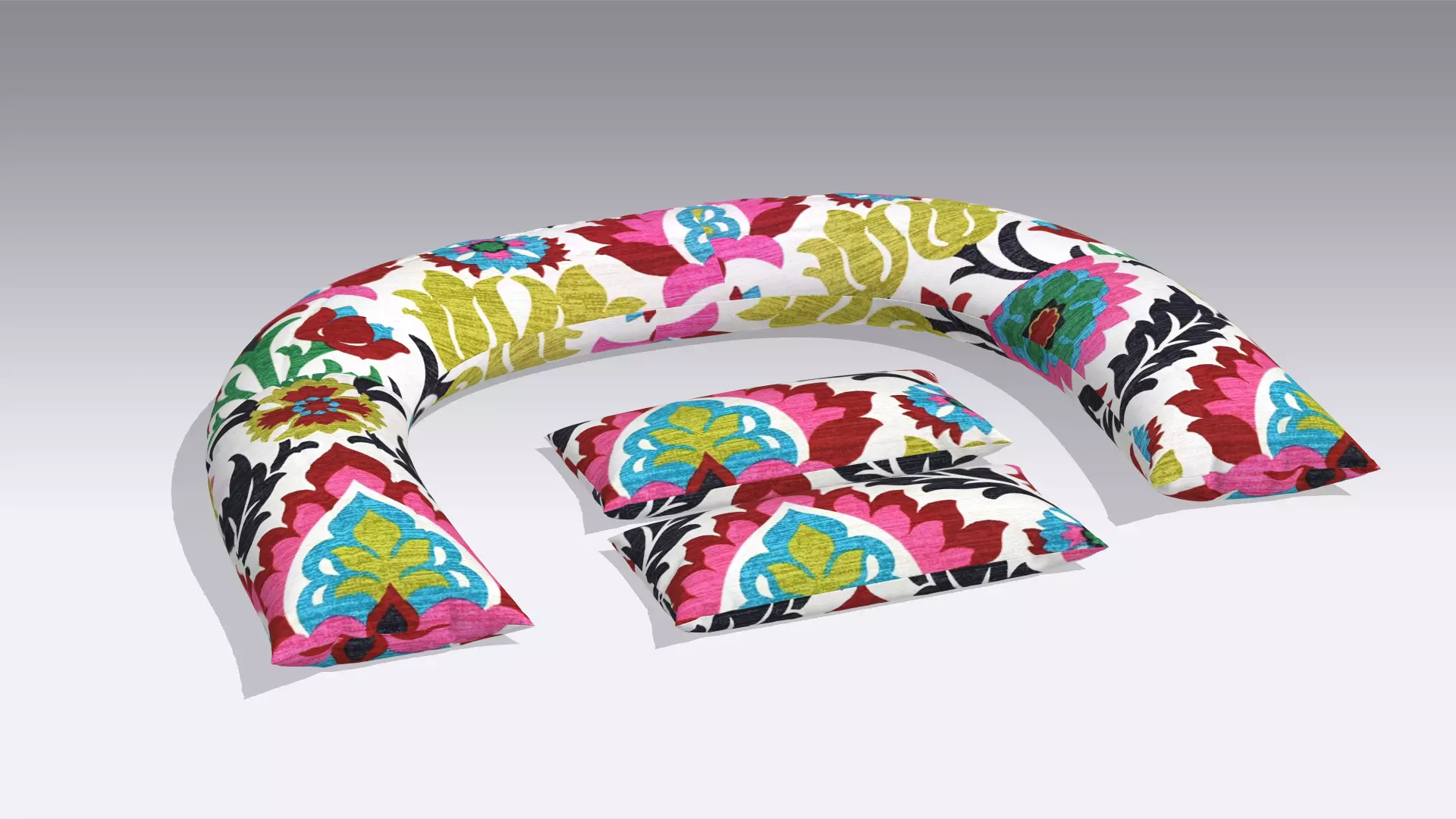 Pillow Low-poly 3D model_0