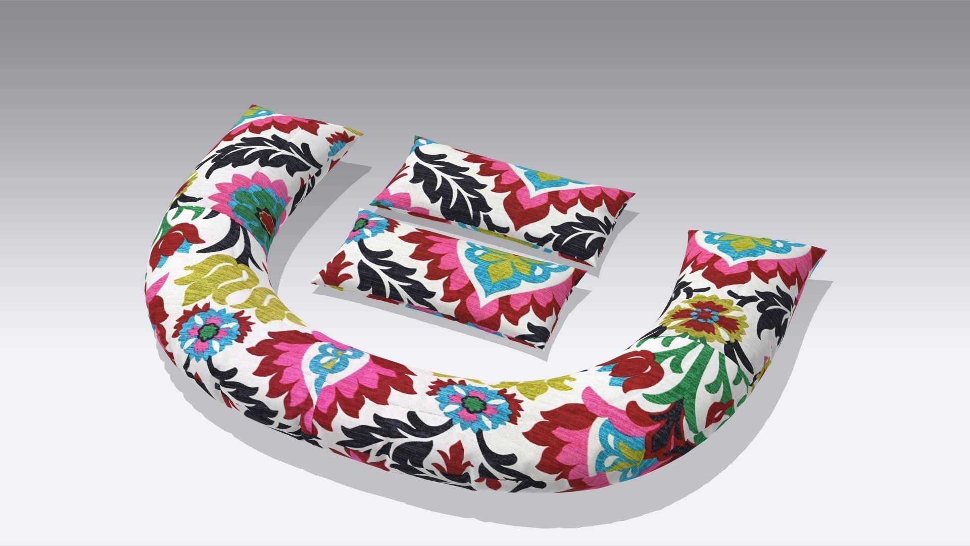 Pillow Low-poly 3D model_2