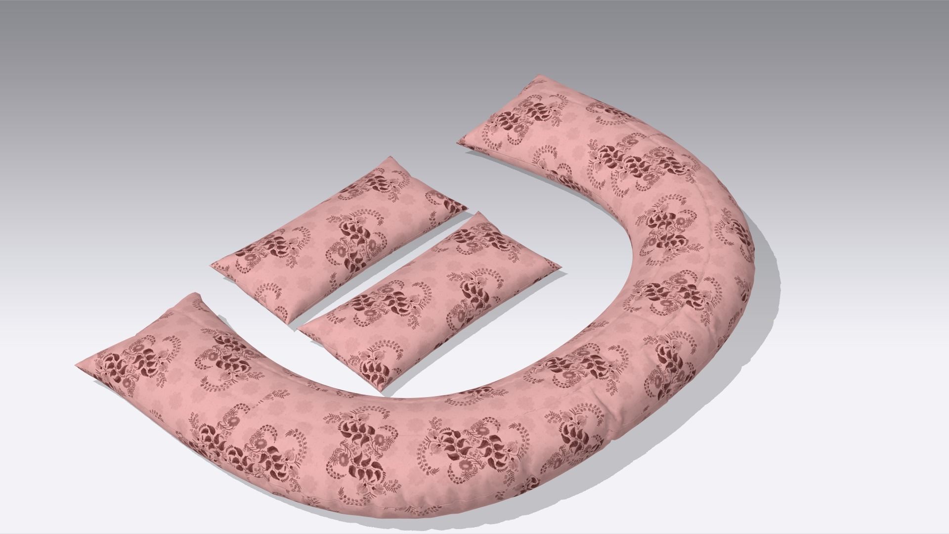 Pillow Low-poly 3D model_3