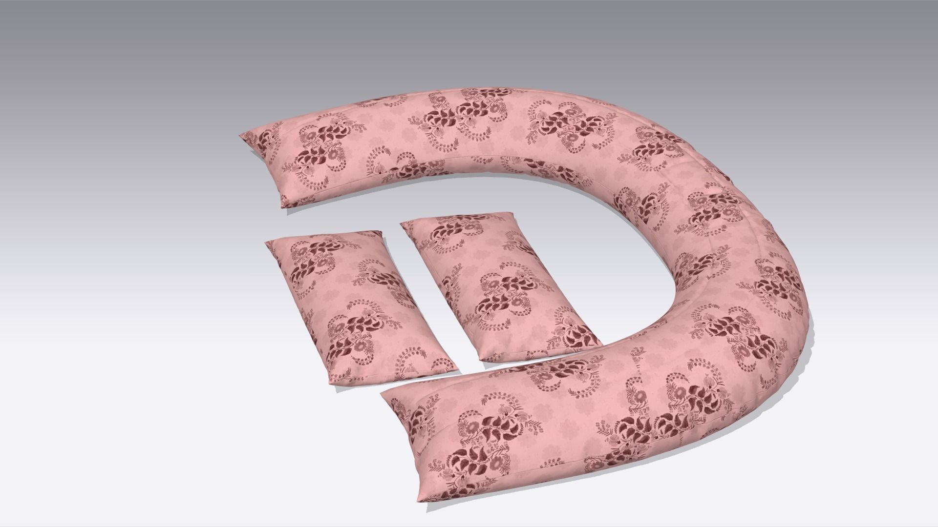 Pillow Low-poly 3D model_4