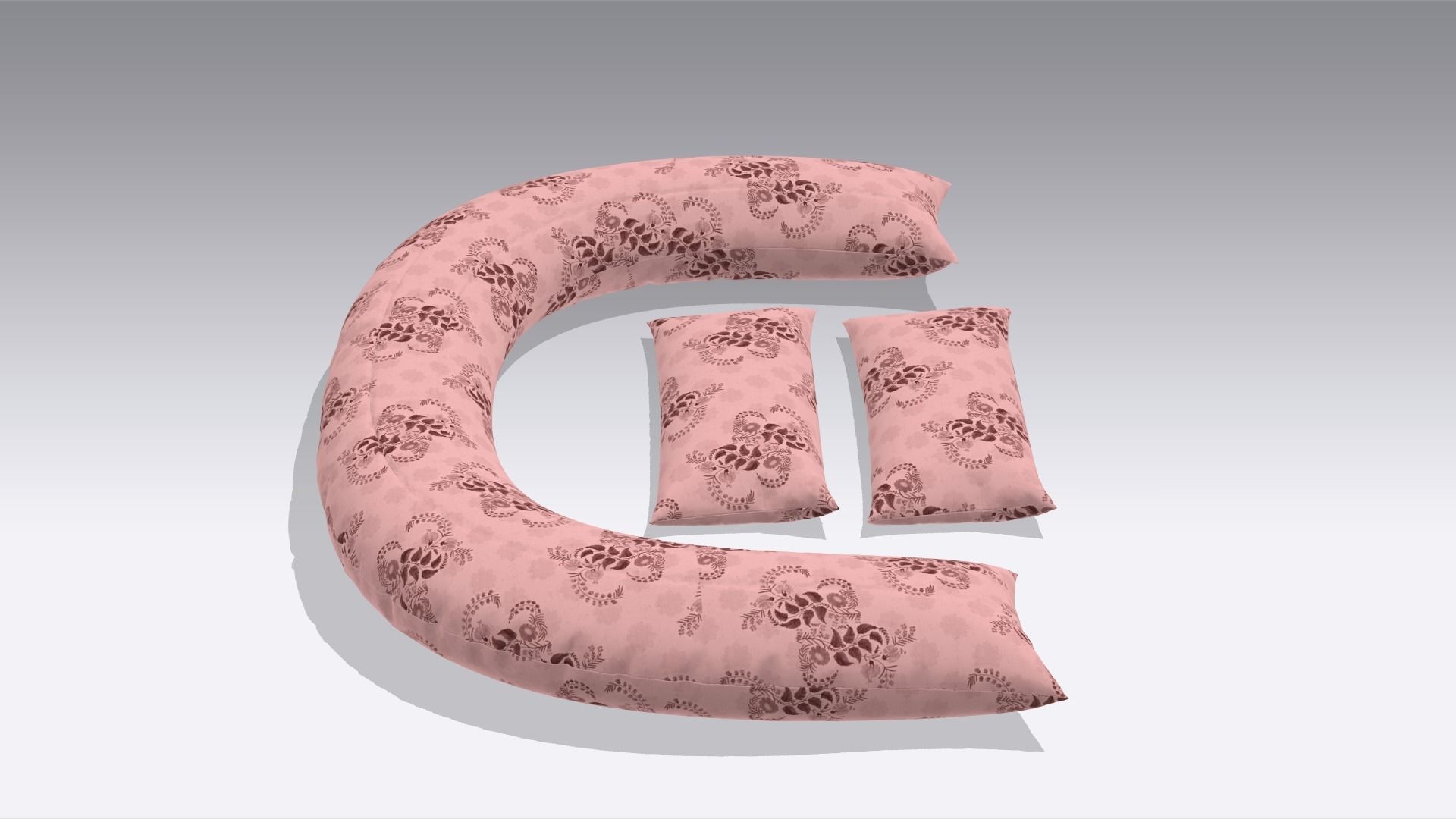 Pillow Low-poly 3D model_1