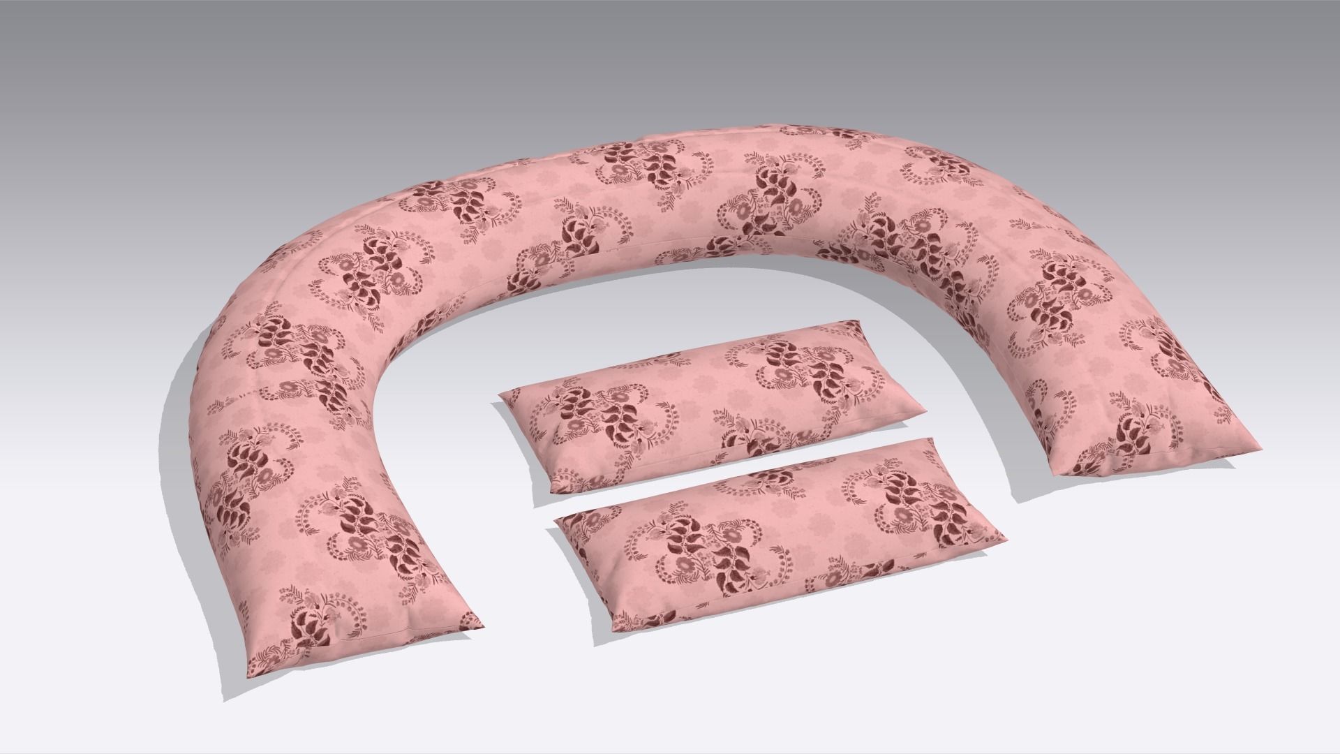 Pillow Low-poly 3D model_6