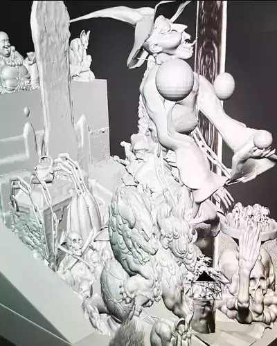 3D Printable Wizard Zombie