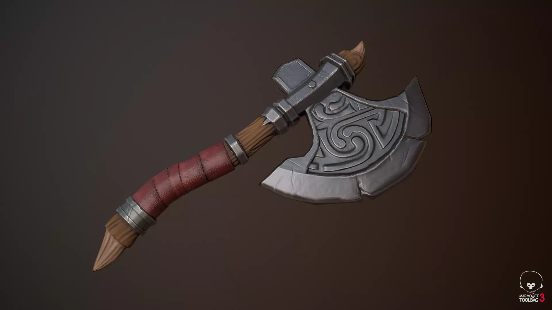 Stylized Axe 3D model_0